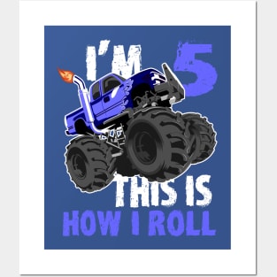 Monster Trucks 5th Birthday Big Trucks tees Posters and Art